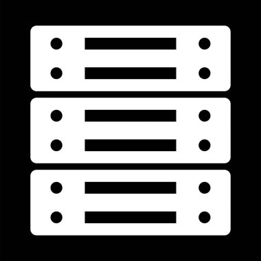 Sunucu. Web simgesi basit illüstrasyon 