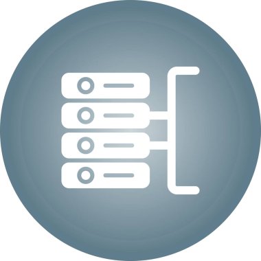 veritabanı. Web simgesi basit illüstrasyon 