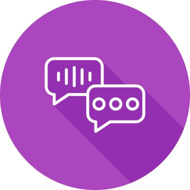 Konuşma baloncukları simgesi, vektör illüstrasyonu 