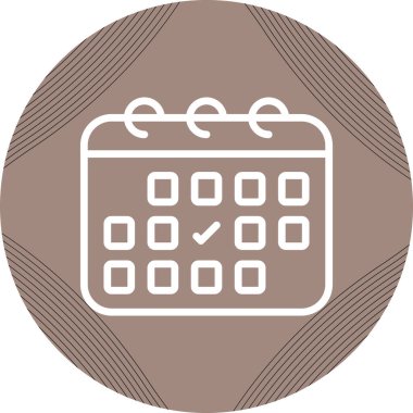 İşaretleme simgesi vektör illüstrasyonlu takvim