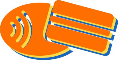 Temassız Ödeme simgesi, basit vektör illüstrasyonu 