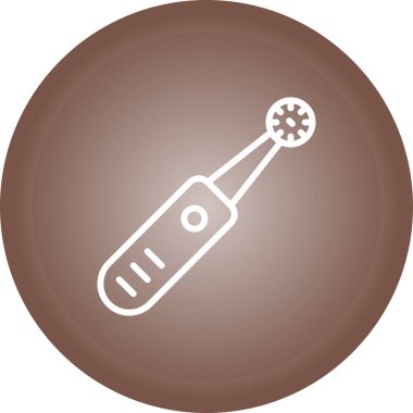 Elektrikli diş fırçası web simgesi, vektör illüstrasyonu