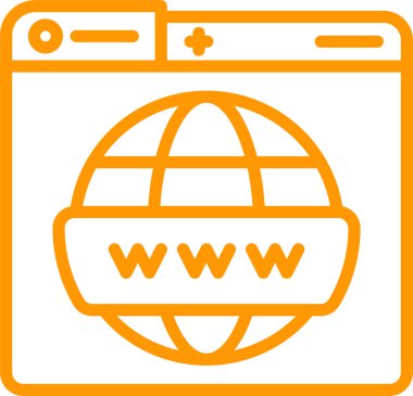 Web sitesi simgesi, vektör illüstrasyonu basit tasarım