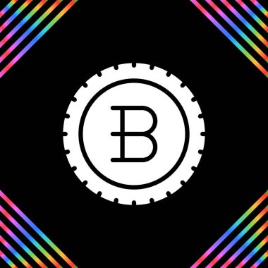 Bitcoin simgesi, vektör illüstrasyonu. Kripto para birimi sembolü 