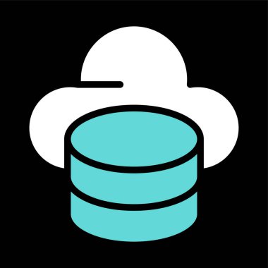 MySQL sunucu simgesi, vektör illüstrasyonu