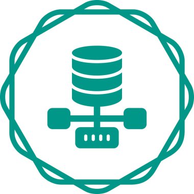 veritabanı. Web simgesi basit illüstrasyon 