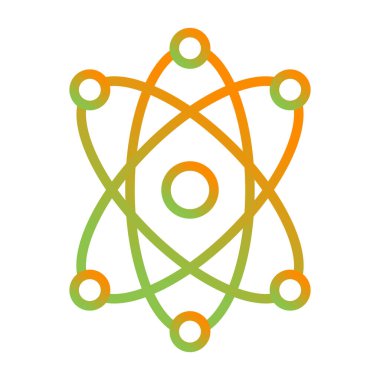 atom. Web simgesi basit illüstrasyon 