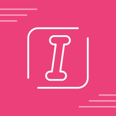 Belgenin vektör illüstrasyonu Italic modern simgesi