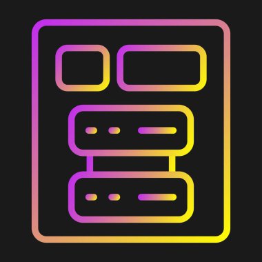 Sunucu. Web simgesi basit illüstrasyon 