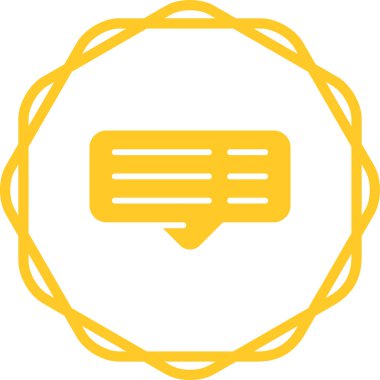 yorum web simgesi, vektör illüstrasyonu