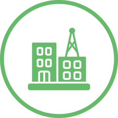 Radyo İstasyonu simgesi, vektör illüstrasyonu basit tasarım