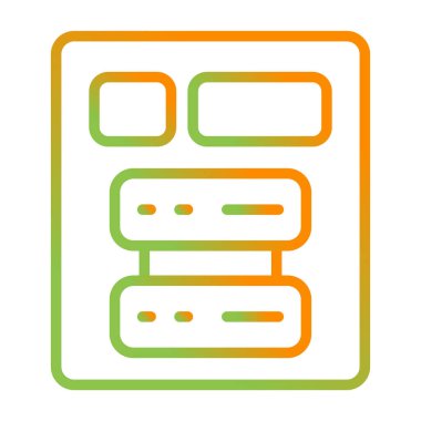 Sunucu. Web simgesi basit illüstrasyon 