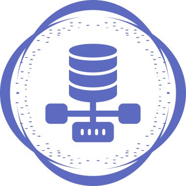 veritabanı. Web simgesi basit illüstrasyon 
