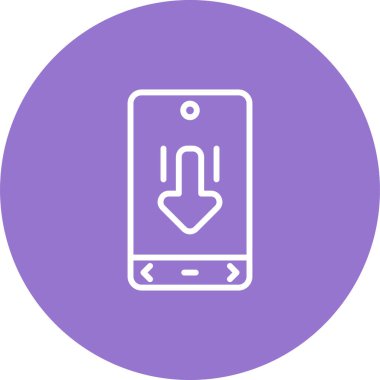 Cep telefonunda Swip Aşağı ok işareti 