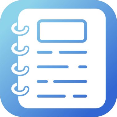 Adres Defteri web simgesi, basit vektör illüstrasyonu