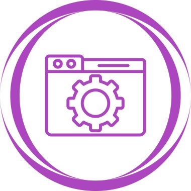 Web tarayıcı simgesi, vektör illüstrasyonu basit tasarım