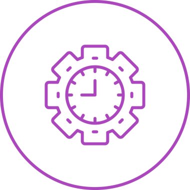 Zaman web simgesi vektör illüstrasyonu 