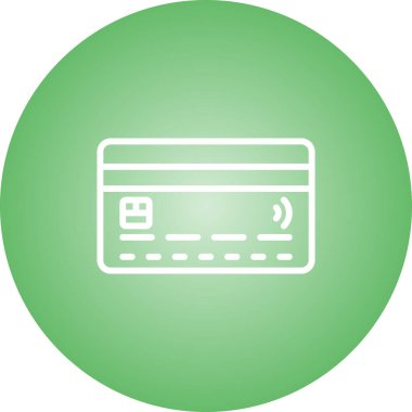 Kredi kartı simgesinin vektör çizimi 