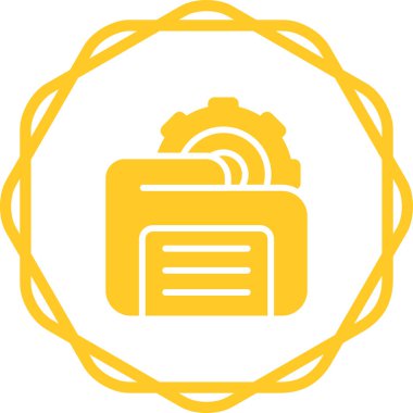 Dizin Yönetimi simgesinin vektör illüstrasyonu