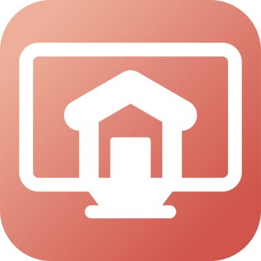 Masaüstü ekranı. Web simgesi basit illüstrasyon