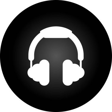 kulaklık simgesi web basit illüstrasyon