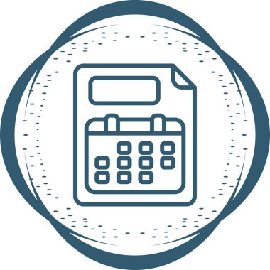 Takvim simgesi, vektör illüstrasyonu basit tasarım