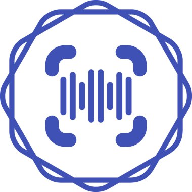 Ses Tanıma Ağı simgesi, basit vektör illüstrasyonu