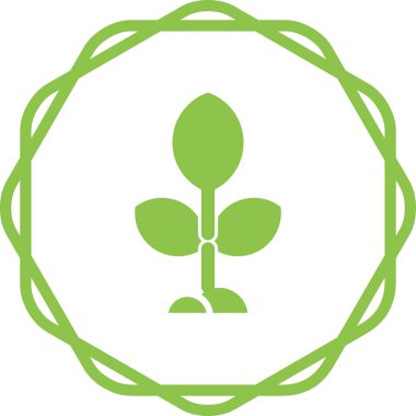 Bir bitki simgesinin vektör illüstrasyonu