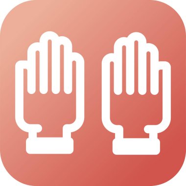 kauçuk eldiven simgesi web basit illüstrasyon