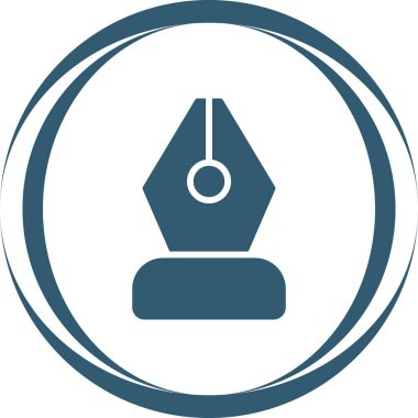 Siyah Nib. Web simgesi basit illüstrasyon