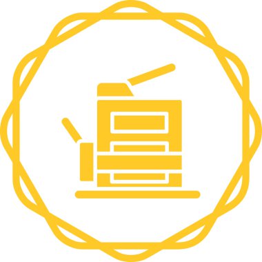 Makina simgesinin vektör illüstrasyonu 