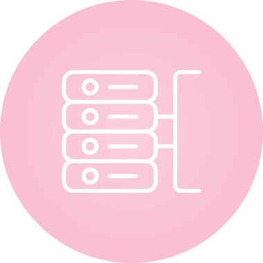 veritabanı. Web simgesi basit illüstrasyon 