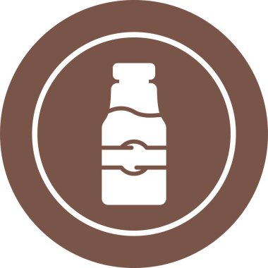 süt şişesi simgesi, vektör illüstrasyonu