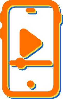 akıllı telefon simgesi, vektör illüstrasyonu basit tasarım