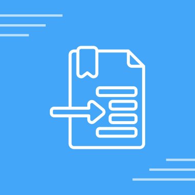 Girinti web simgesi, vektör illüstrasyonu 