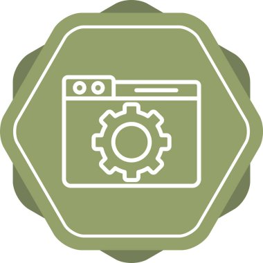 Web tarayıcı simgesi, vektör illüstrasyonu basit tasarım