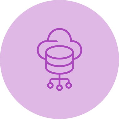 Bulut deposu. Web simgesi basit illüstrasyon 