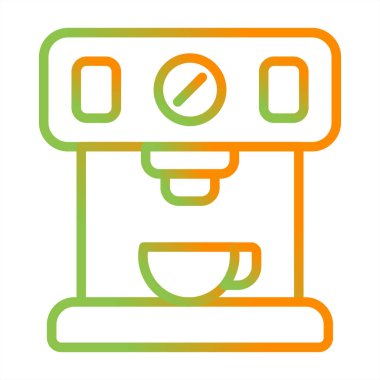 Kahve Yapıcı web simgesi vektör illüstrasyonu 