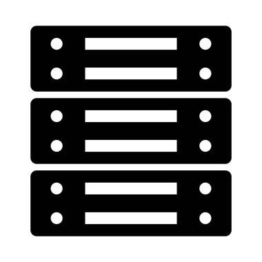 Sunucu. Web simgesi basit illüstrasyon 