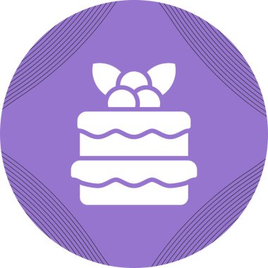 Kek. Web simgesi basit illüstrasyon