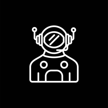 Astronot. Web simgesi basit illüstrasyon