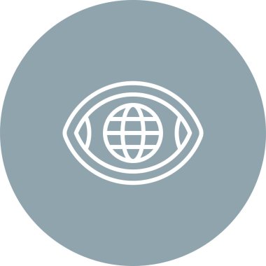 Göz. Web simgesi basit illüstrasyon 