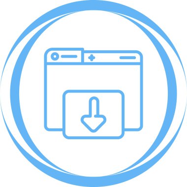 Web arayüzü simgesi ana hat biçiminde indiriliyor