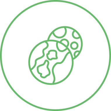 Dünya gezegeni simgesi, vektör illüstrasyonu basit tasarım