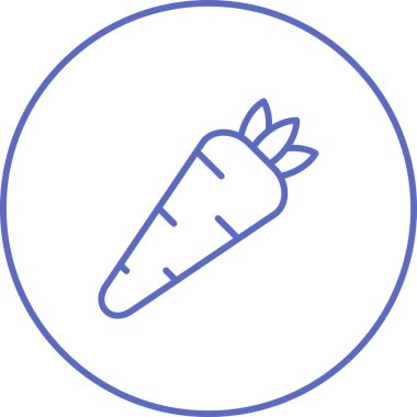 Havuç besin simgesi web illüstrasyonu