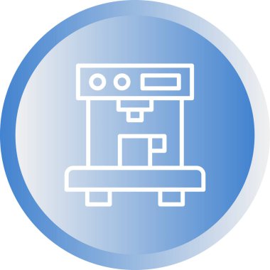 Kahve Makinesi web simgesi, basit vektör illüstrasyonu