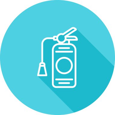 Yangın söndürme simgesinin basit doğrusal çizimi