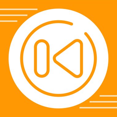 vector illustration,  Rewind Circle Icon