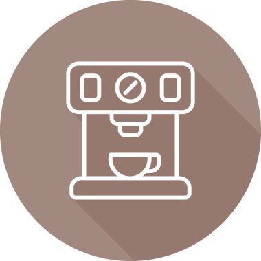 Kahve Yapıcı web simgesi vektör illüstrasyonu 