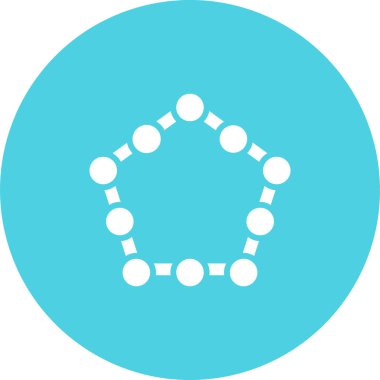 Yuvarlak köşeli altı köşeli simge ana hatlı vektör çizimi düz resim biçimi